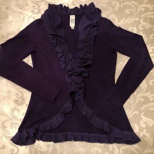Marc Bouwer Purple Ruffled Sweater
